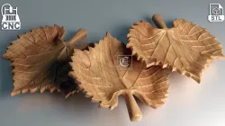 Vine Leaf Shaped Tray - 3D STL Model designed for Aspire Vcarve Carveco Artcam