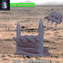 Wood Stake  Barricade (Pre-supported)