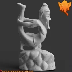 Yoga Guru in Ardha-Dhanurasana (Half-Bow Posture)