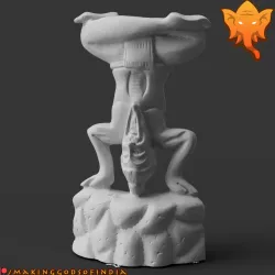 Yoga Guru in Urdhwa Padmasana (Lotus Headstand)