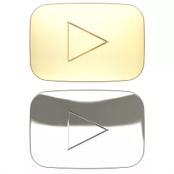 Youtube Gold and Silver Play Buttons