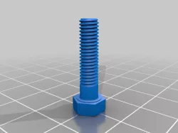 3D printable M5 Hex Screw and Nut