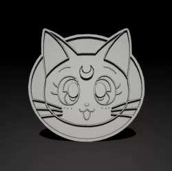 3D Sailor Moon cat symbol
