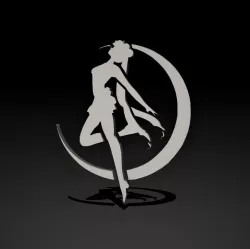 3D Silhouette Sailor Moon