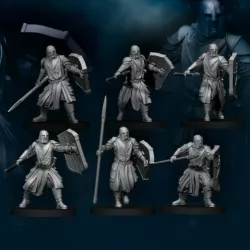 6x Human North Soldier with Spear and Shield | North Humans | Fantasy