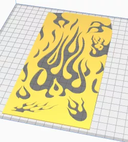 Airbrush template flames