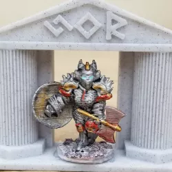 Armored Berserker Huntress With Axe