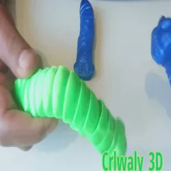 Articulated Happy Worm - FLEXI PRINT-IN-PLACE