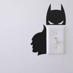 Batman silhouette wall art - light switch decoration - 2D