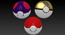 Cat Ball Toy x3 (Pokeballs SHORT Models)