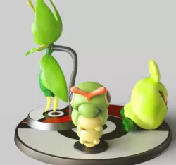 Caterpie,Swadloon,Leavanny evolution- FAN ART - POKÉMON FIGURINE