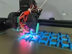 Centered BLTouch with LED Bar