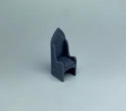 Chair / Throne – Miniature for Fantasy D&D Dungeons and Dragons RPG Roleplaying Games. 28mm Scale