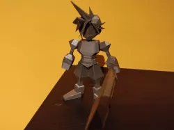 Cloud lowpoly with buster sword