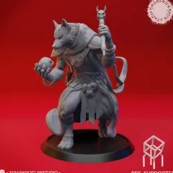 Coyote Necromancer - Tabletop Miniature (Pre-Supported)