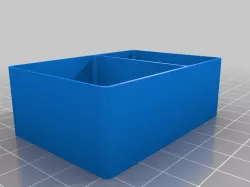 Customizable box with lid with 2 sections