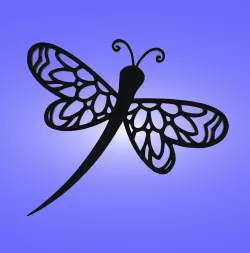 Decorative mural, wall decoration, panno, dragonfly