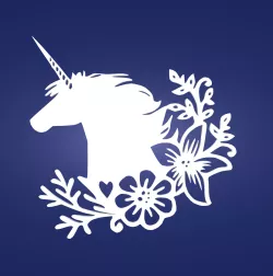Decorative mural, wall decoration, panno, unicorn