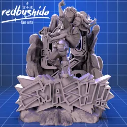 Deku and Eri 100% Smash FanArt Boku no Hero Academia Diorama .STL FILE