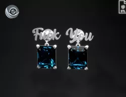DIY Fuck You earrings for Sla 3D printing and jewelry casting