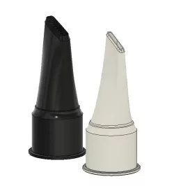 Fine vacuum nozzles - narrow chisel tip for tight places