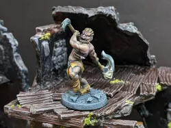 First Strike Human Barbarian Miniature