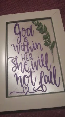 Frame Art - God is within her, she will not fall