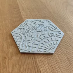 Gaudi tile coaster
