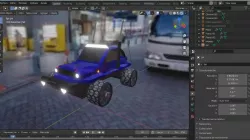 Generic 4x4 Pickup Truck Model with Smoke Particulate System