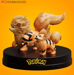 GROWLITHE AND ARCANINE - POKEMON EVOLUTION