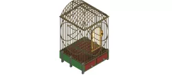 House Style Economy bird cage for finches, canaries, parakeets and other small birds 3d print cnc