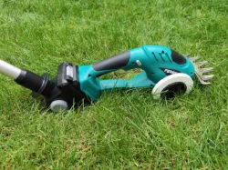 Improved wheels for FERREX 20V cordless grass and shrub shears, ALDI
