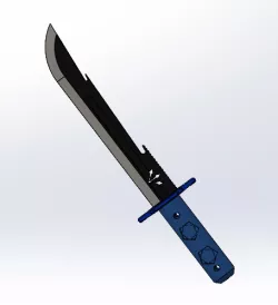 knife with handle and guard
