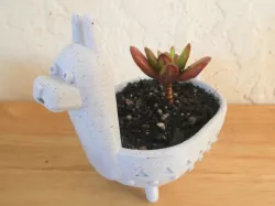 Llama Molcajete-style Planter