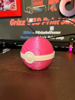 Love Pokeball (Heart Themed) Easy Print - Assembly Required