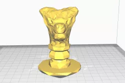 Low poly dragonhead bust
