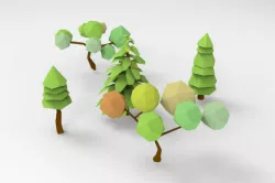 low-poly tree bundle pack