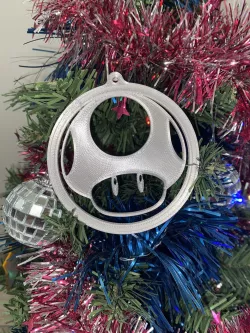 Mario 1-Up Mushroom - Christmas ornament