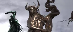 Medieval Snake demon statue 2
