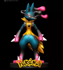 Mega Lucario - Pokemon 3D PRINTING MODEL STL