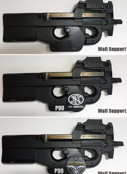 P90 Wall Support and Base - Stargate Atlantis and FN Herstal Badges