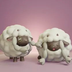 Pokemon - Wooloo with 2 different poses