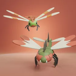 Pokemon - Yanma and Yanmega with base