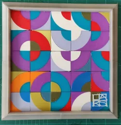 Pop Art. Framed Picture. Geometric pattern 01.