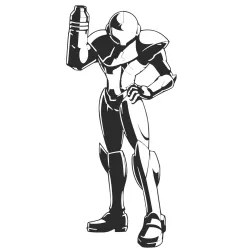 Samus Super Metroid Keychain