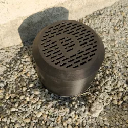 Sanitary space ventilation grid