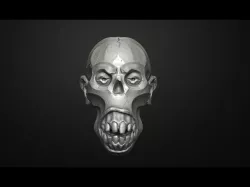 Scull Scary Scull Decor on wall fridge magnet 3D print model