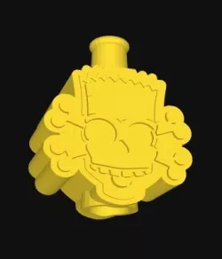 SHISHA BART SKULL BONG MOUTHPIECE 45X25X55 MM EASY PRINT