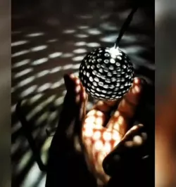 Spherical hole lamp with led