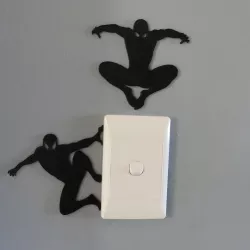 Spiderman silhouette wall art / light switch decoration/ 2D